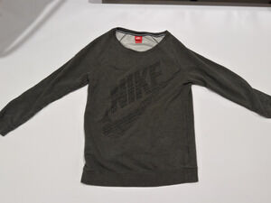 Men’s Small Vintage Nike Forest Green Crewneck Sweatshirt Cotton Big Logo Warm